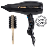 Ventoso V5 Exclusive İyonik Profesyonel Fön Makinesi Nero + Ventoso Brush Natura No:6 Ahşap Fön Fırçası - Ventoso